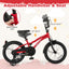 Vélo pour enfants ajustable de 16 pouces avec réflecteurs et klaxon