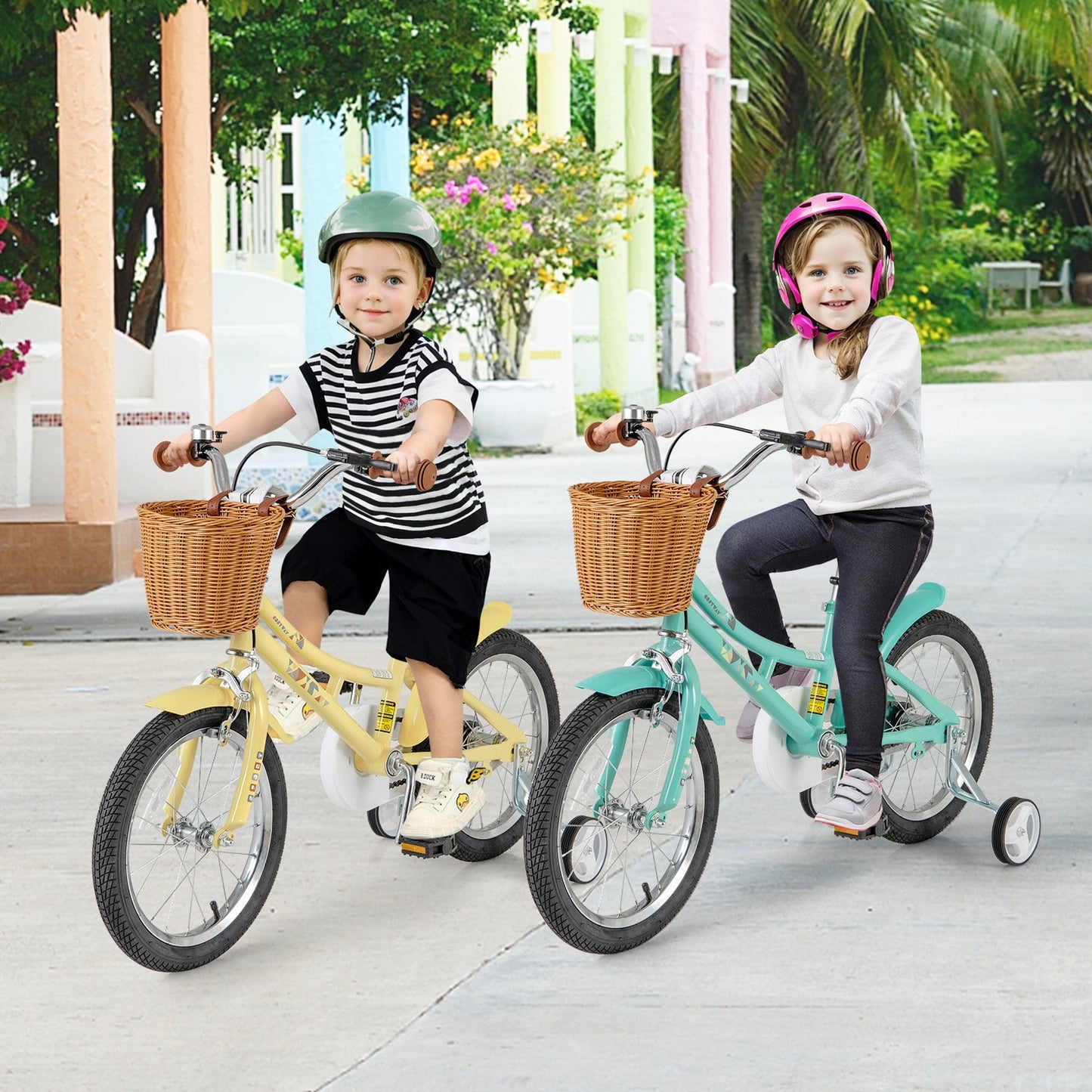 16 Inch Adjustable Kids Bike with Reflectors and Bell