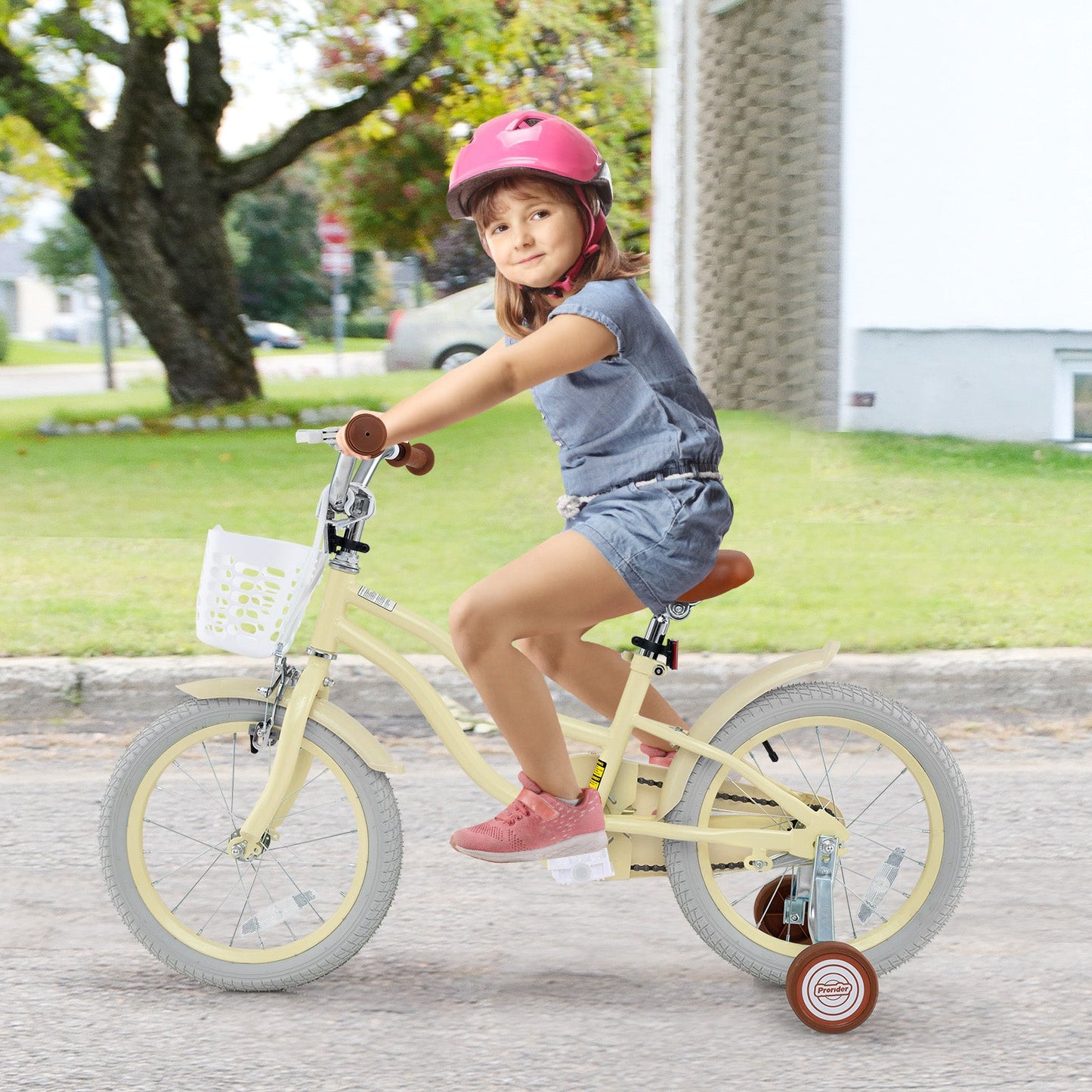 Vélo pour enfants réglable avec roues d'entraînement - 14/16/18 pouces