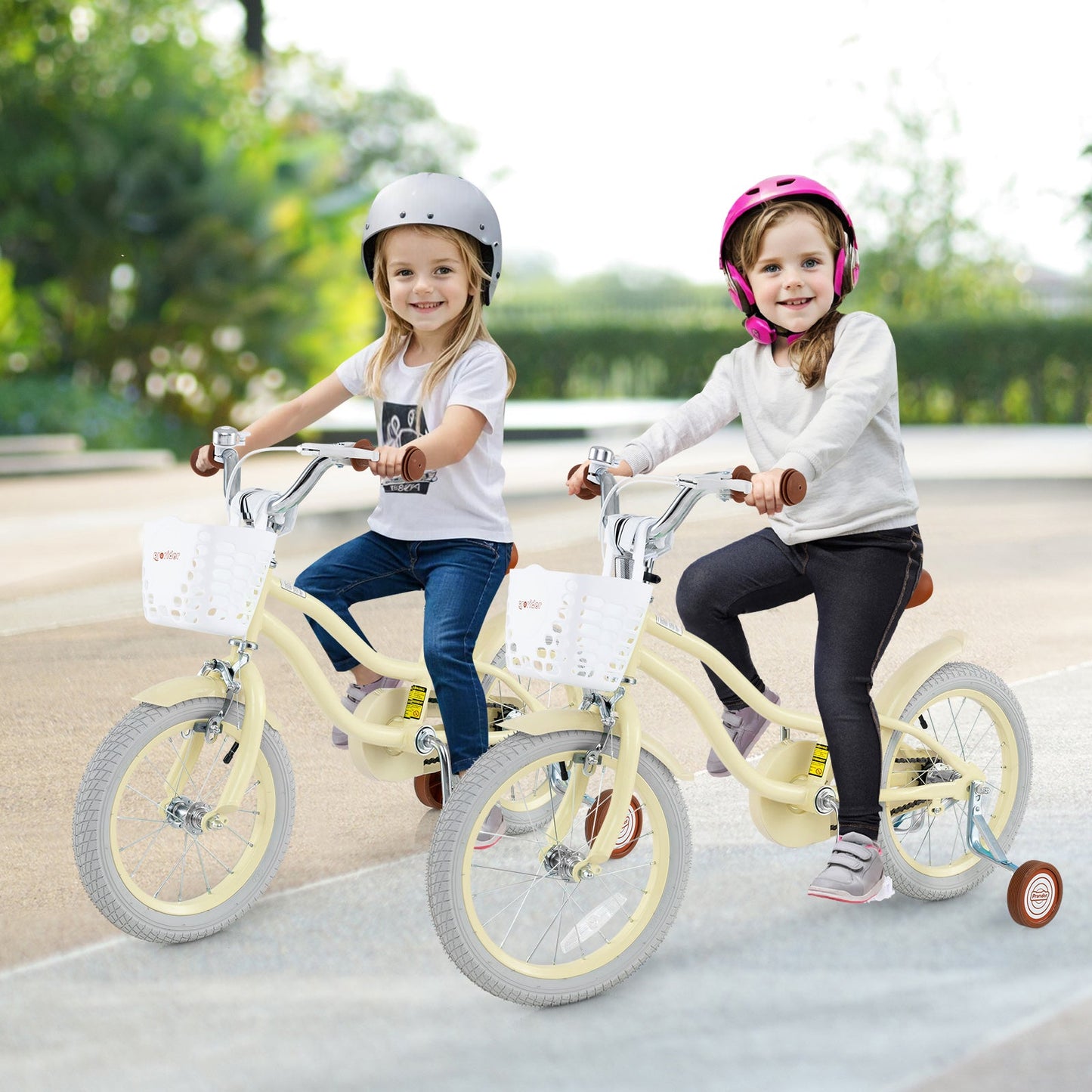 Vélo pour enfants réglable avec roues d'entraînement - 14/16/18 pouces