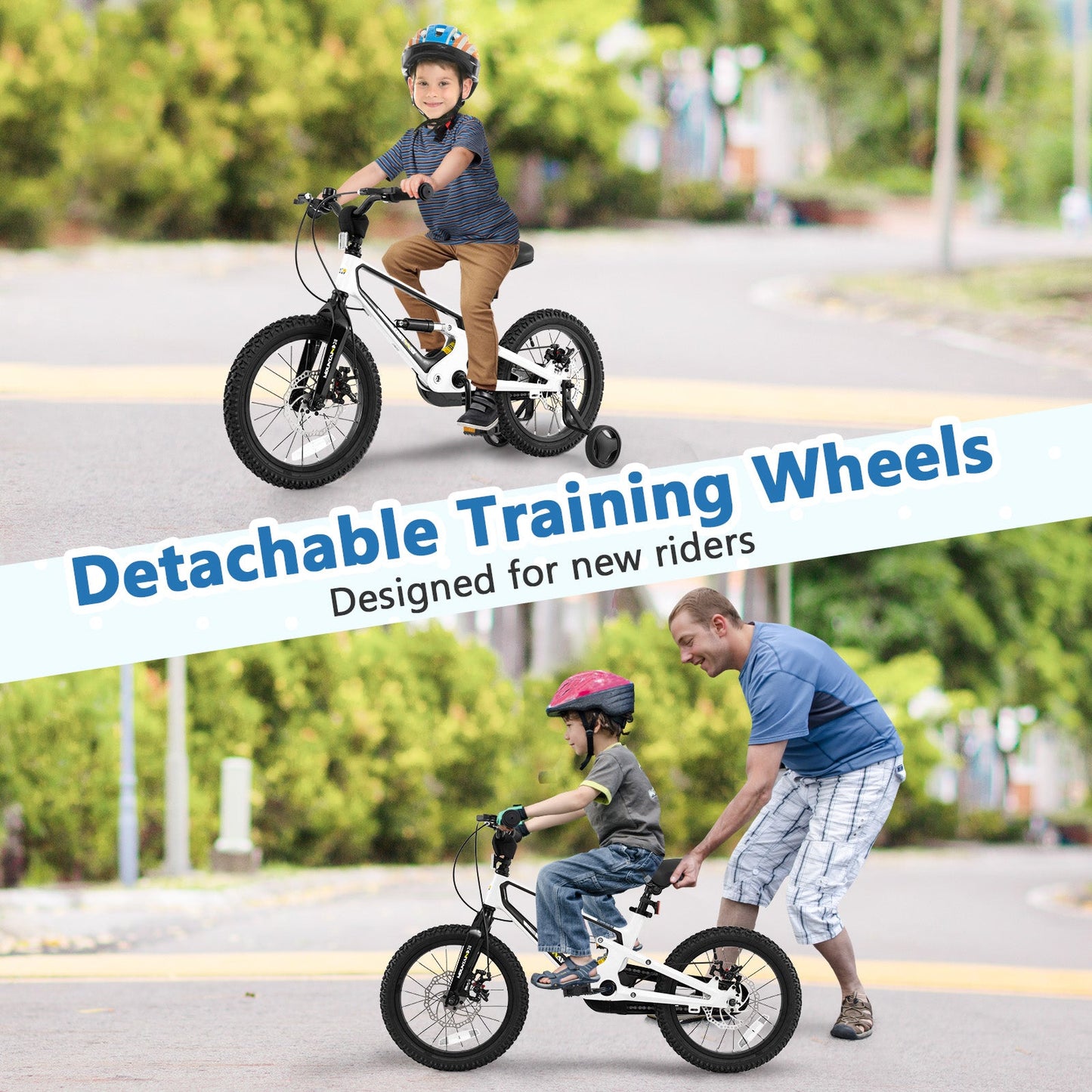 Bicicleta para Niños de 16 Pulgadas - Bicicleta de Aleación de Magnesio Ajustable para Edades de 4 a