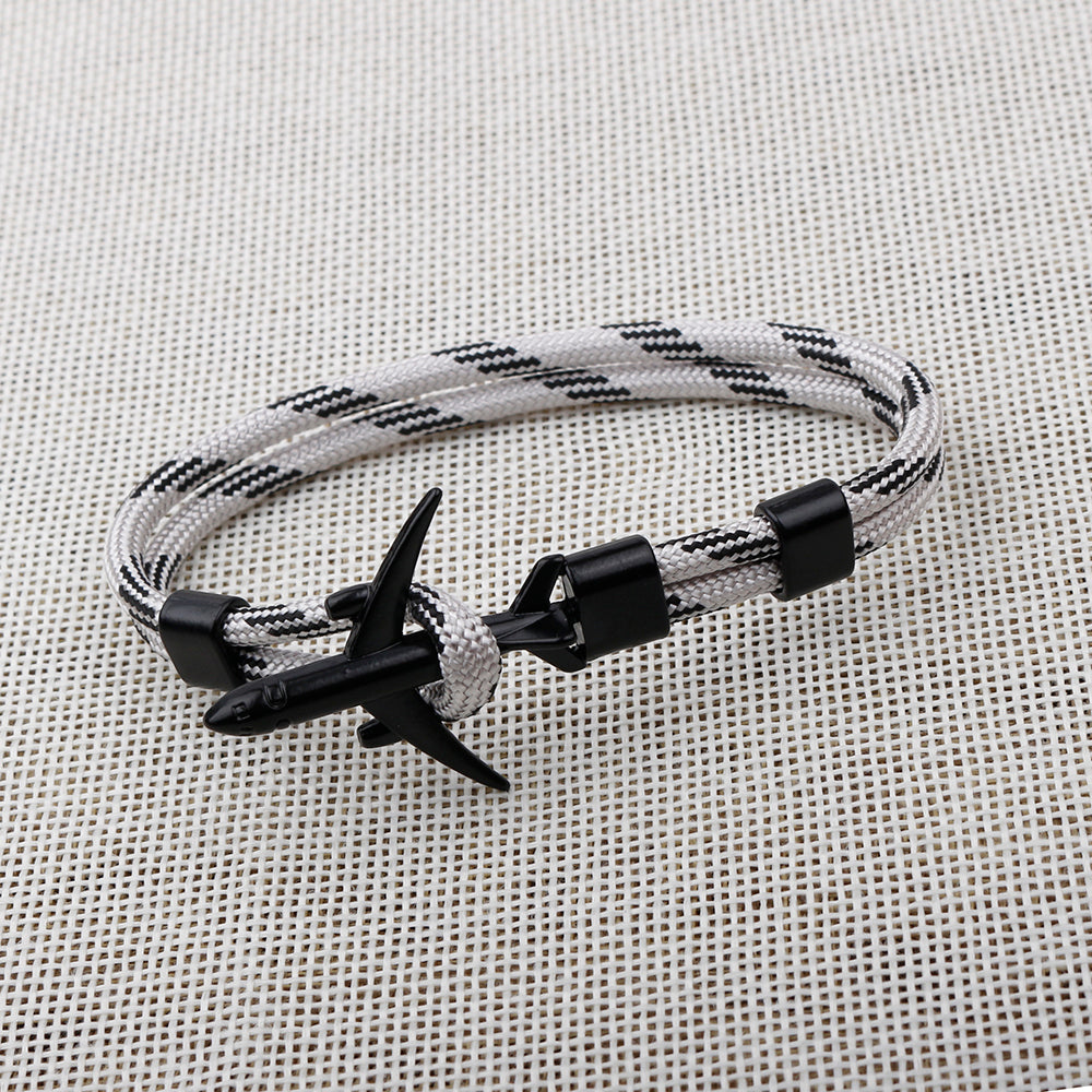 Pulsera de Ancla de Avión de Moda Moderna para Hombres y Mujeres