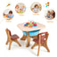 Gbruno Kids Activity Table & Chair Set with Storage - Coffee