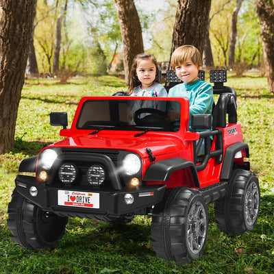 12V 2-Seater Electric Ride-On Car with Remote Control - Red