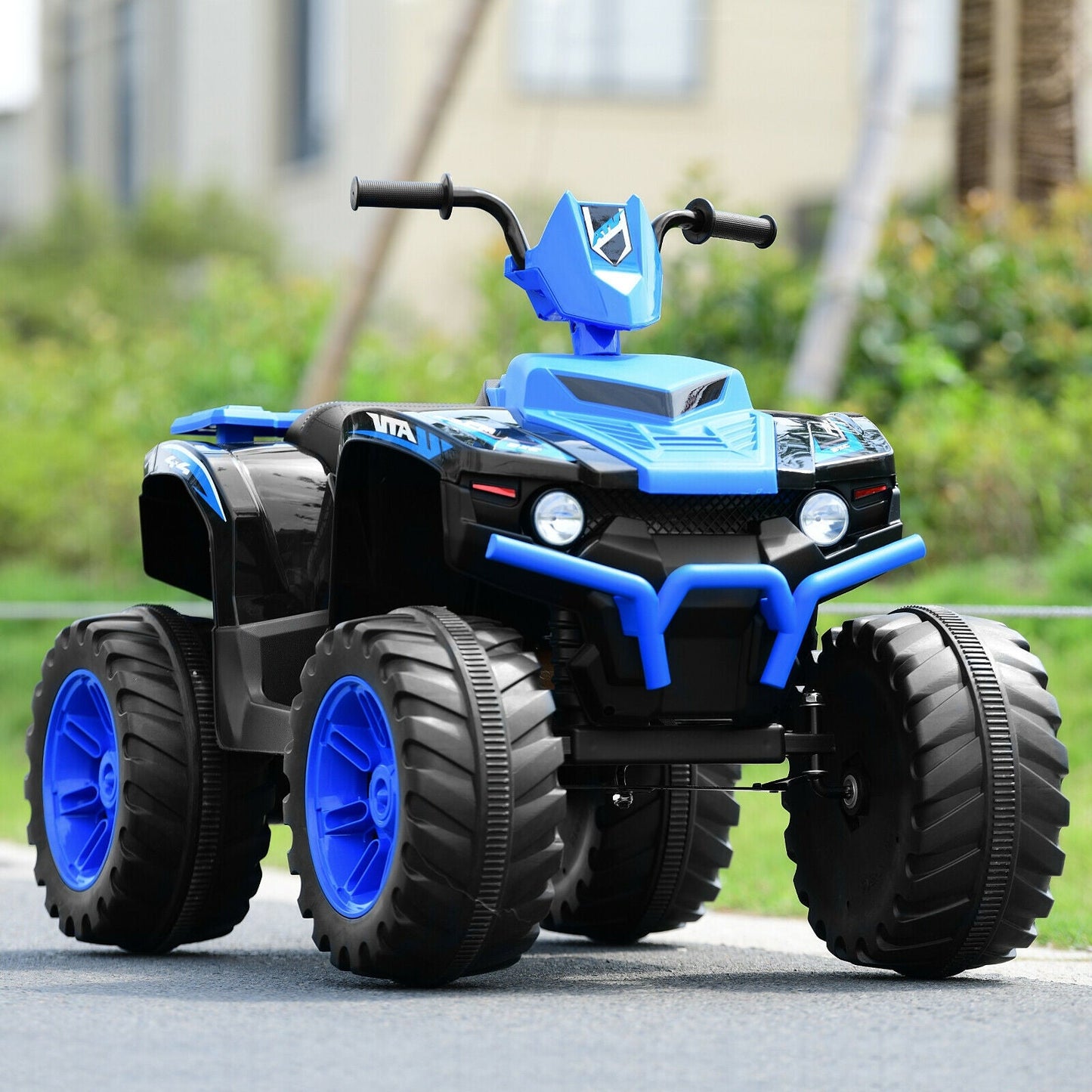 12V Kids Ride-On ATV with LED Lights - Navy