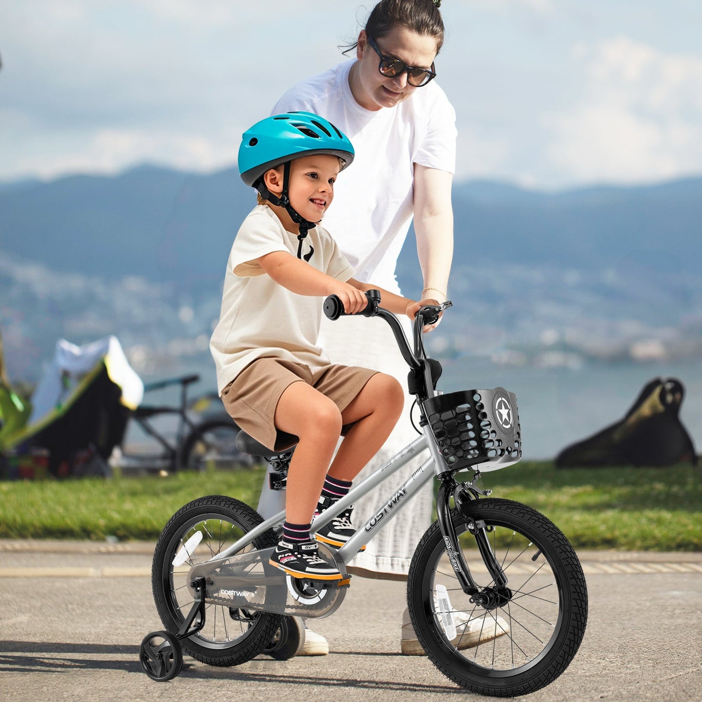 Bicicleta Ajustable para Niños con Cubierta de Cadena Transparente - 12/14/18 Pulgadas