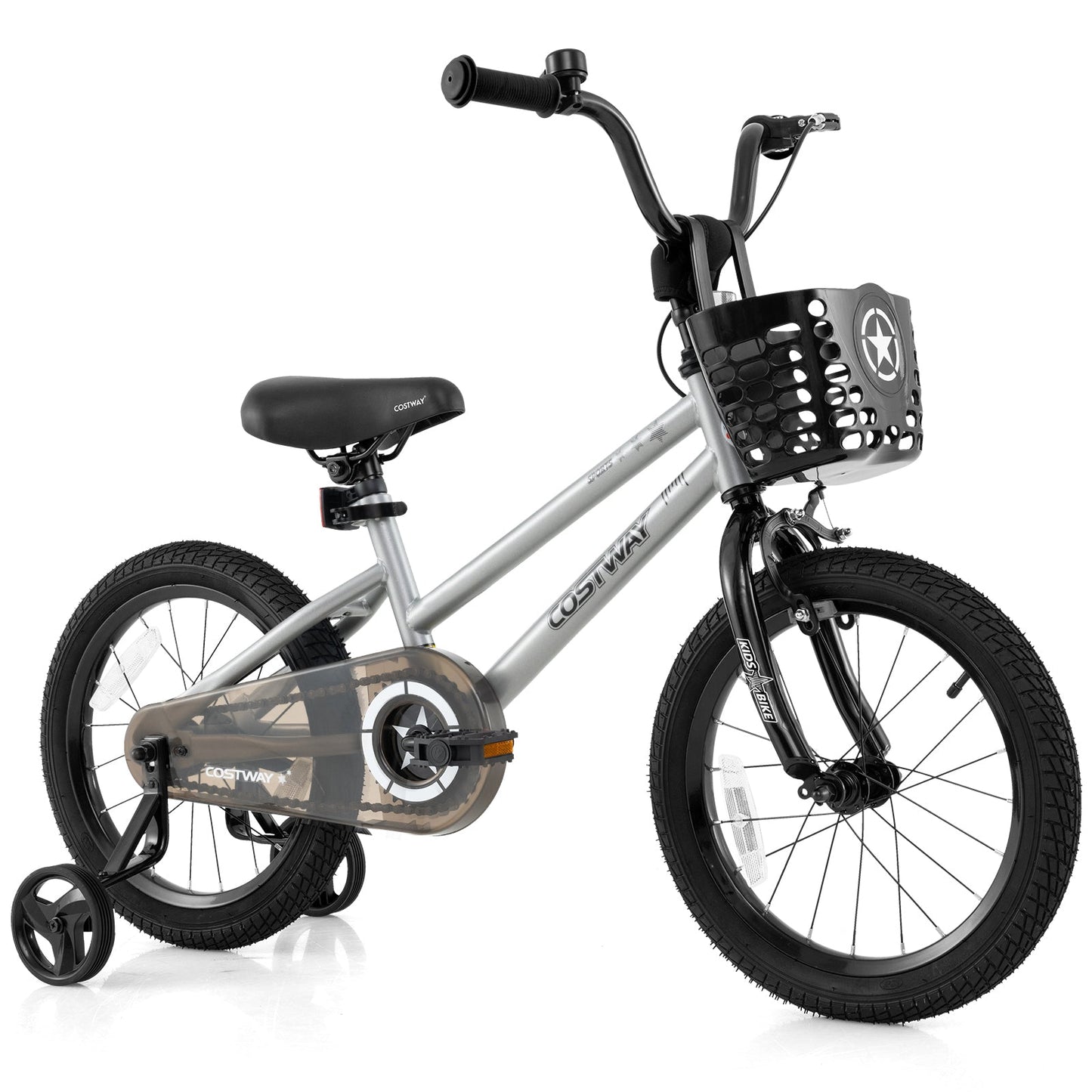 Bicicleta Ajustable para Niños con Cubierta de Cadena Transparente - 12/14/18 Pulgadas