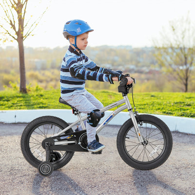 Vélo pour enfants ajustable de 16 pouces pour garçons et filles, cadre en acier au carbone haute rés