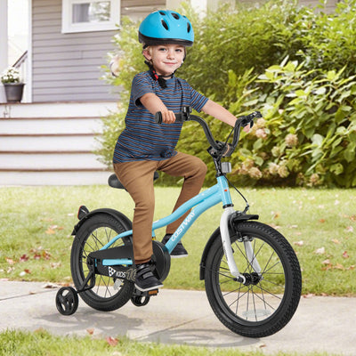 Vélo pour enfants de 16 pouces avec roues d'entraînement pour les 4-7 ans