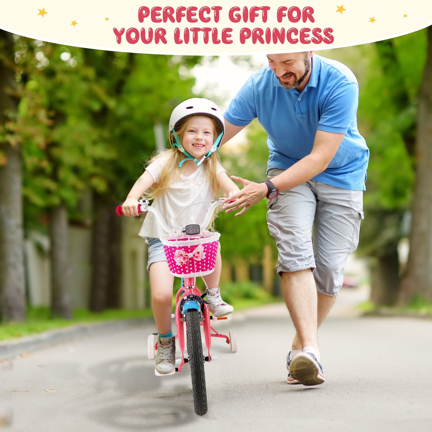 16 Inch Kids Bike with Training Wheels and Storage Basket