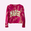 Sudadera recortada MARGS con diseño de tie-dye y puños personalizables
