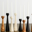 Tapered Diamond Wood Candle Holder