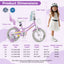 Bicicleta de 14 Pulgadas para Niñas con Asiento para Muñeca y Cintas para Edades de 3 a 5 Años