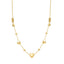 14k Yellow Gold Puff Heart Adjustable Necklace