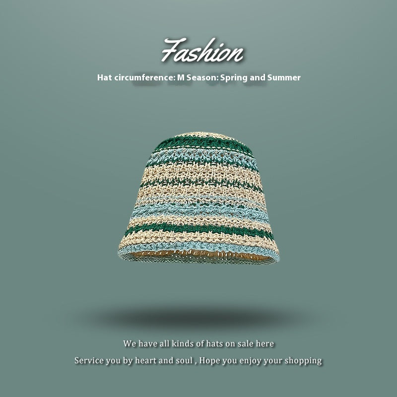 Beach Green Sun Hat - Stylish & Foldable for Summer