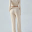 Round Neck Long Sleeve Top and Pants Set