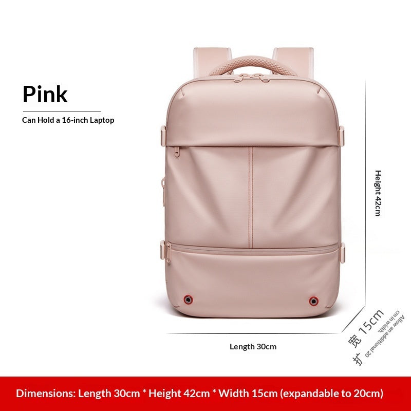High-Capacity Water-Resistant Expandable Laptop Backpack