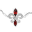 Bracelet Bolo Ajustable en Argent Sterling .925 avec Grenat et Diamant