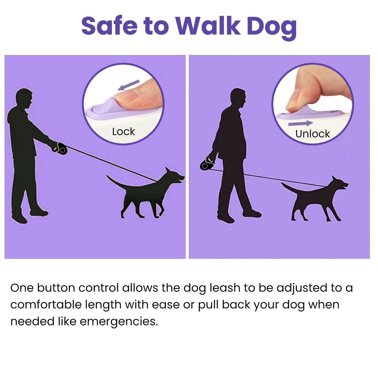 GBruno 16FT Retractable Dog Leash with Spotlight