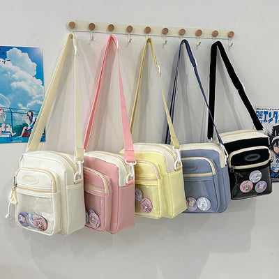 Bolso cruzado de color contrastante para estudiantes