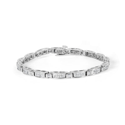 Bracelet de tennis en or blanc 14K avec diamants - 2,0 Cttw
