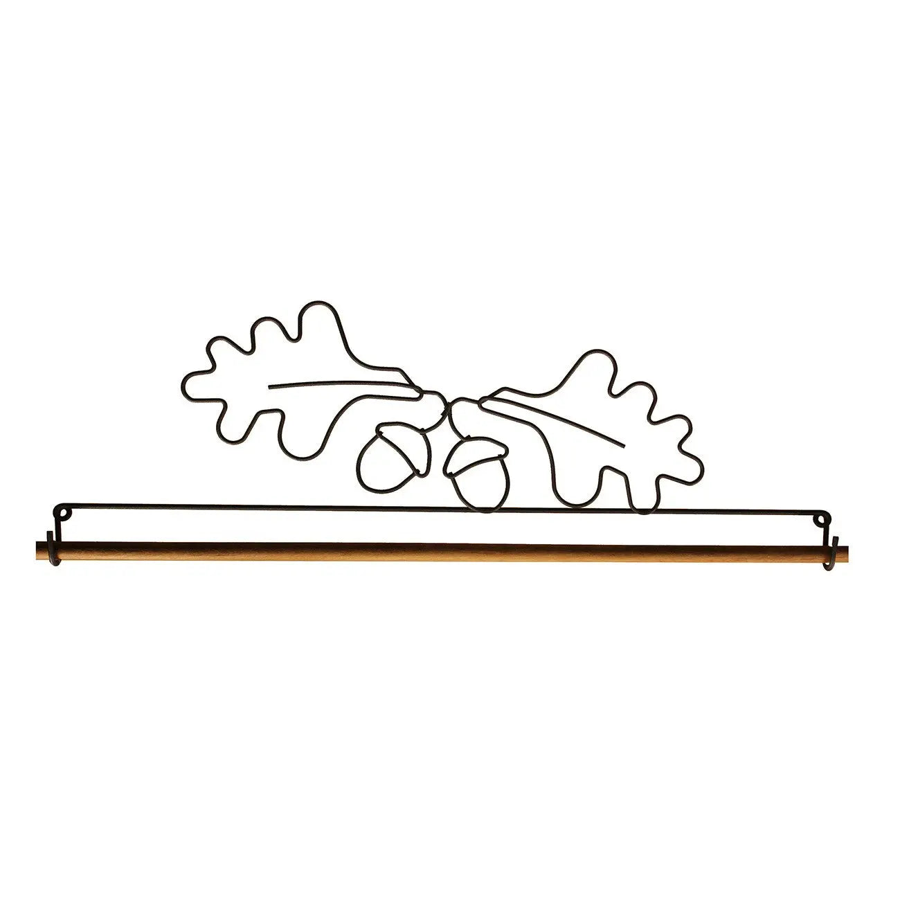 Support de présentation en argent de 16 pouces avec glands et feuilles de chêne