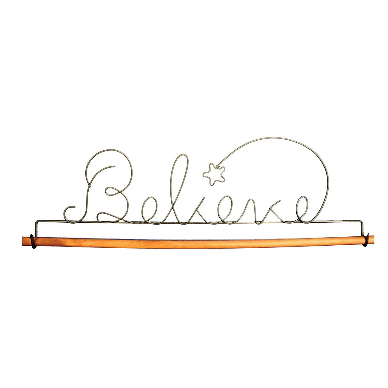 16in Believe Hanger in Silver