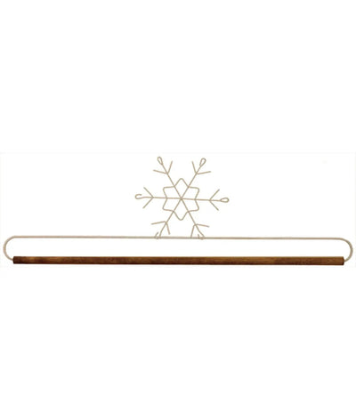 Soporte de Copo de Nieve de 16 pulgadas con Dowel - Blanco Tex