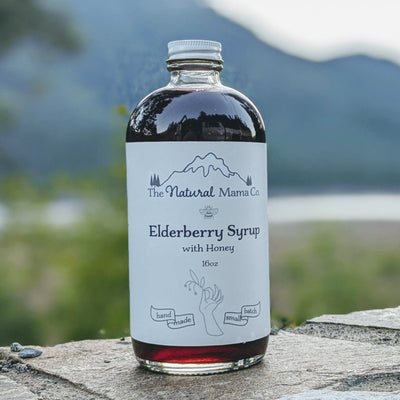 Premium Organic Elderberry Syrup with Raw Honey - 16oz - Korvel