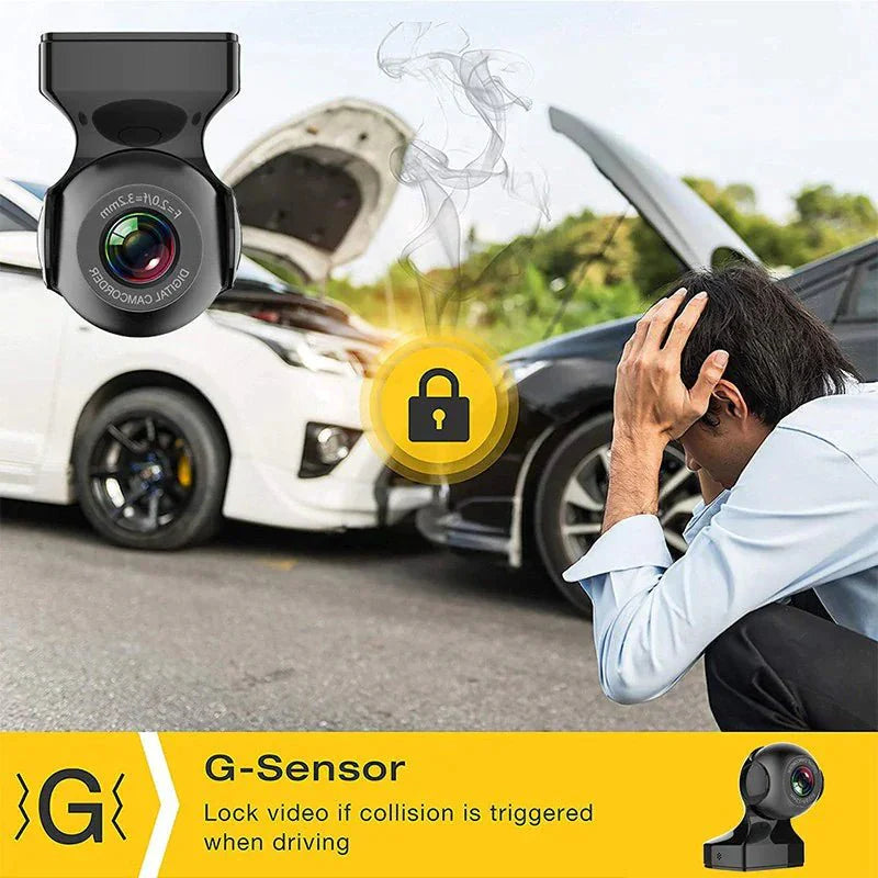 Enregistreur de Dash Cam WiFi 170° - Caméra de Véhicule HD 1080P
