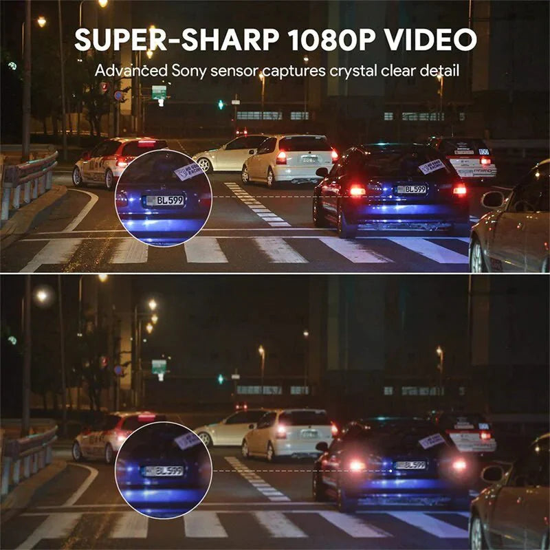 Enregistreur de Dash Cam WiFi 170° - Caméra de Véhicule HD 1080P