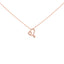 Collar con colgante de corazón abierto de diamantes en plata de ley chapada en oro rosa de 14k