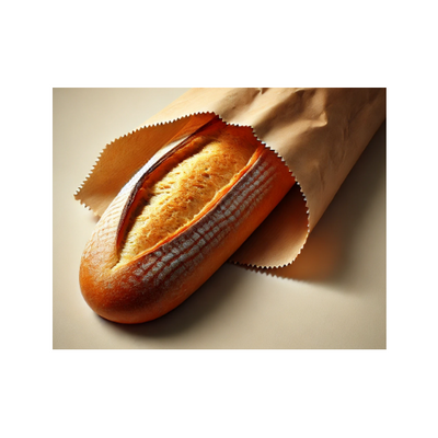 Premium Paper Bread Bags with Front Window - 25 Count