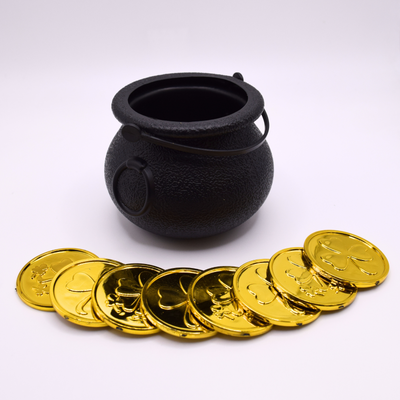 Pot of Gold Cake Topper with Gold Coins