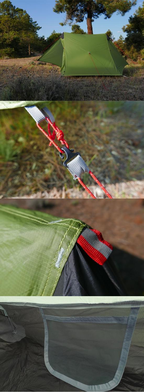 Silicon Coated Double Tip Poleless Tent - Rainproof Design