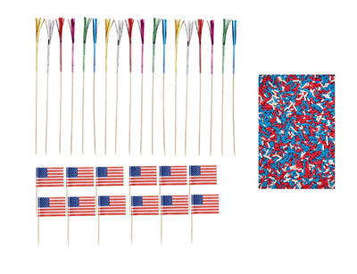 Oasis Supply USA Cake Decorating Bundle - 24 Picks & Sprinkles