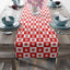Charming Red & White Paws Table Runner - Cotton & Polyester Options - Korvel
