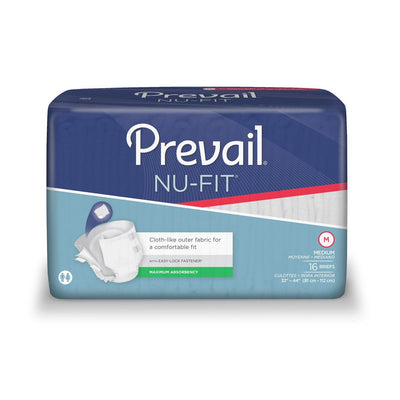 First Quality Prevail Nu-Fit Adult Incontinence Brief, Medium, Disposable