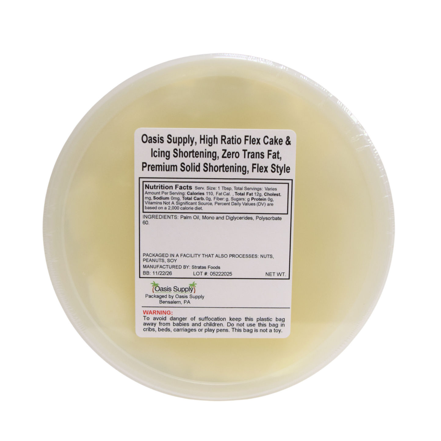 Stratas, Sweetex Finest High Ratio Flex Cake & Icing Shortening, From 2.5 to 50 lbs *****New Packaging!*** - Korvel