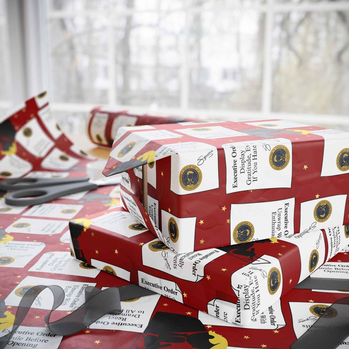 Papier Cadeau Ordres Exécutifs – Édition Parodie Politique
