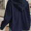 Veste zippée à capuche en tricot gaufré