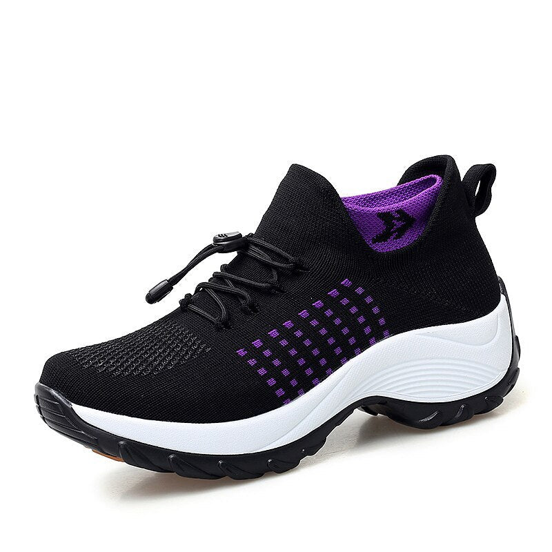 Large Size Women's High Elastic Breathable Sports Shoes