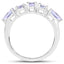 2.33 Carat Genuine Tanzanite Sterling Silver Engagement Ring