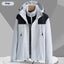 Unisex Colorblock Hooded Windbreaker Jacket with Pockets