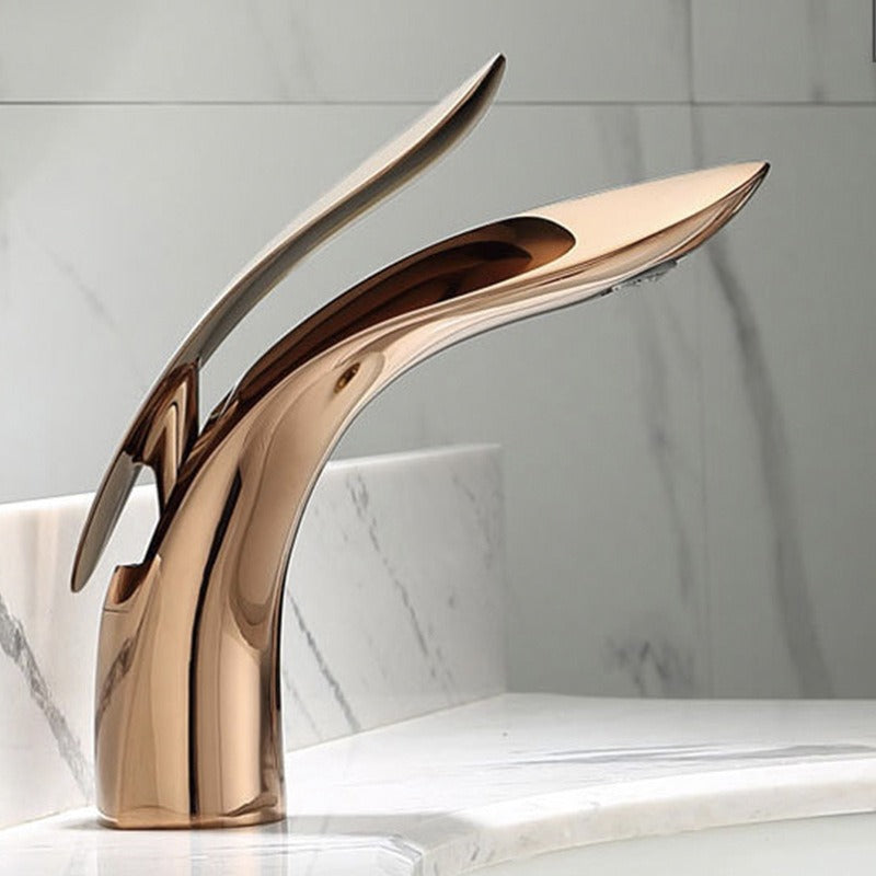 Brass internet celebrity rose gold creative personalized washbasin bathroom washbasin hot and cold - Korvel