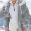 Autumn and Winter Loose Plush Zipper Hooded Jacket