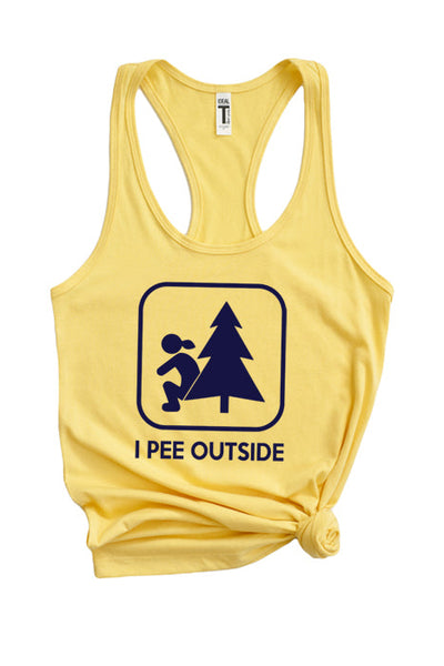 I Pee Outside Racerback Tank Top - Korvel