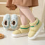 Women's Ankle Wrap Cotton Slippers - Thick Sole & Non-Slip
