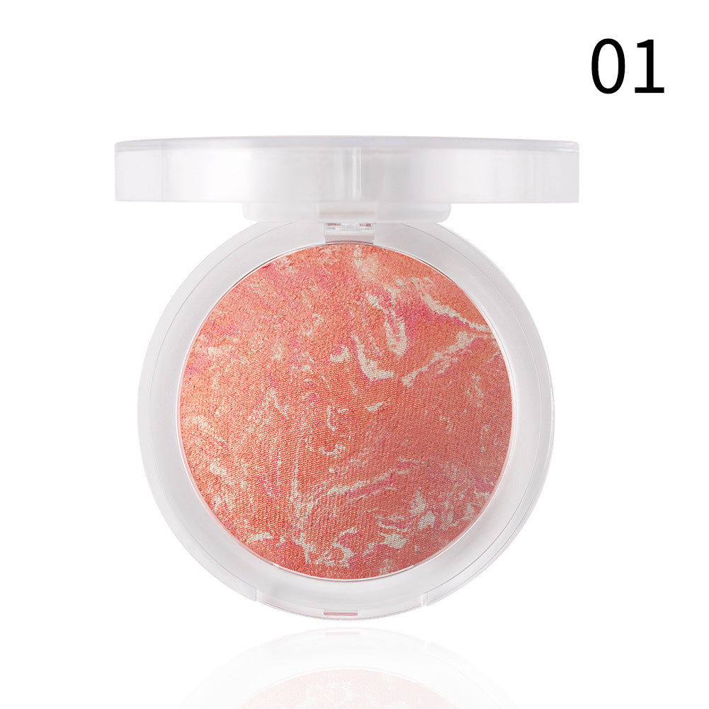 Romantic Beauty Highlighter Blush All-in-One Blush Palette Makeup Pearl Baked Powder Blush Palette - Korvel