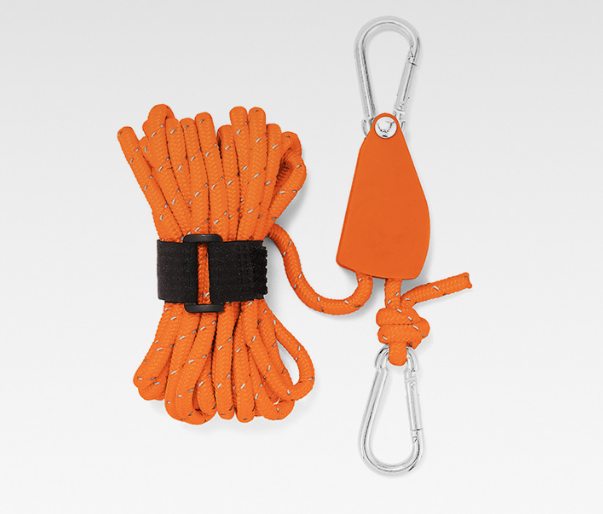 Camping Tent Tie Down Rope Tightener Fastening Pulley Ratchet Hangers Awning Rope Hook Canopy Buckle Rope Tightening Straps Tool - Korvel